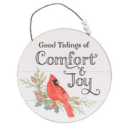 Comfort & Joy Round Cardinal Hanger