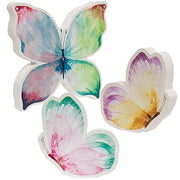 Wooden Pastel Watercolor Butterfly Sitters (Set of 3)