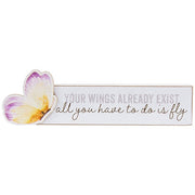 Spread Your Wings Pastel Watercolor Butterfly Block  (2 Count Assortment)