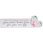 Spread Your Wings Pastel Watercolor Butterfly Block  (2 Count Assortment)