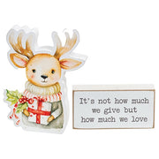 Cozy Woodland Friend Wooden Sitter & Block  (Set of 2) (3 Count Assortment)