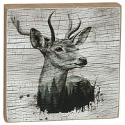 Woodland Forest Animal 4" Square Block  (3 Count Assortment)