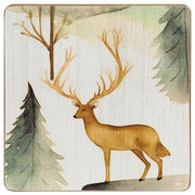 Woodland Forest Watercolor Coasters & Holder (Set of 5)