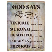 God Says Bible Verse Box Sign