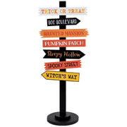 Halloween Woods Primitive Signpost with Base - 14.5"H