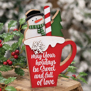 Full Of Love Chunky Winter Mug Sitter - 7.5"H