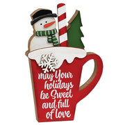 Full Of Love Chunky Winter Mug Sitter - 7.5"H