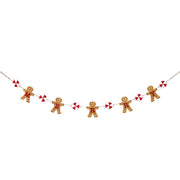 Wooden Merry Gingerbread & Peppermint Garland