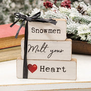 Snowmen Melt Your Heart Blocks (Set of 3)
