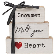 Snowmen Melt Your Heart Blocks (Set of 3)