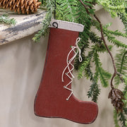 Primitive Santa's Boot Wooden Ornament