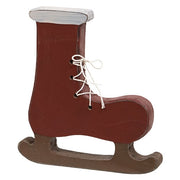 Primitive Santa's Ice Skate Wooden Sitter