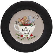 Winter Mice In Teacup Plate  (2 Count Assortment)