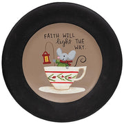 Winter Mice In Teacup Plate  (2 Count Assortment)