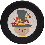 Scarecrow with Flowers Wooden Plate  (3 Count Assortment)