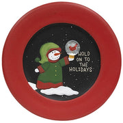 Snowman with Snowglobe Wooden Plate  (2 Count Assortment)