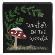 Snowy Winter Mushroom Canvas  (3 Count Assortment)