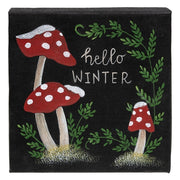 Snowy Winter Mushroom Canvas  (3 Count Assortment)