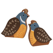 Chunky Wooden Quail Sitters (Set of 2)