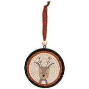 Woodland Friend Portrait Tree Trunk Ornament  (3 Count Assortment)