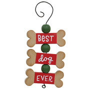 Best Dog Ever Dog Bone Trio Ornament  (2 Count Assortment)