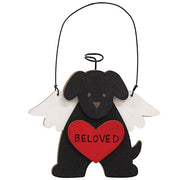 Angel Pup Wooden Ornament  (4 Count Assortment)