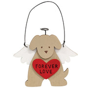 Angel Pup Wooden Ornament  (4 Count Assortment)