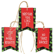 Less Is More Layered Wood Gift Tag Banner  (3 Count Assortment)