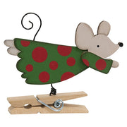 Wooden Flying Angel Mouse Clip Ornament  (3 Count Assortment)