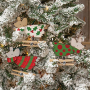 Wooden Flying Angel Mouse Clip Ornament  (3 Count Assortment)