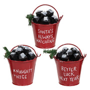 Bucket of Coal Ornament  (3 Count Assortment)