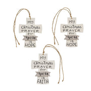 My Christmas Prayer Wooden Cross Ornament  (3 Count Assortment)