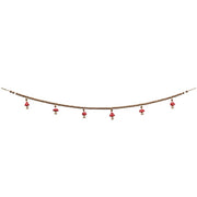 Wooden Red Topped Mushroom & Bead Garland