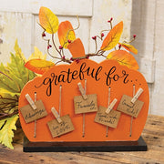 Grateful For...Pumpkin Clipboard on Base