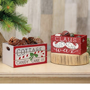 Cottage Candy Cane Co. Nesting Crates (Set of 2)