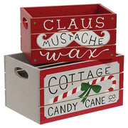 Cottage Candy Cane Co. Nesting Crates (Set of 2)