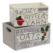 Reindeer Oats Delivery Nesting Crates (Set of 2)