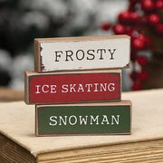 Frosty Snowman Ice Skating Tiny Mini Stick  (3 Count Assortment)