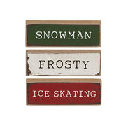 Frosty Snowman Ice Skating Tiny Mini Stick  (3 Count Assortment)