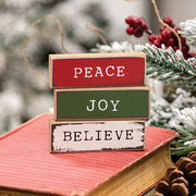 Joy Believe Peace Tiny Mini Stick  (3 Count Assortment)