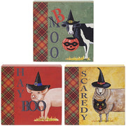 Hay Boo Scaredy Box Sign  (3 Count Assortment)