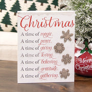 Christmas Time Snowflakes Layered Box Sign