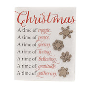 Christmas Time Snowflakes Layered Box Sign