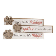 Happy Ho Ho Holidays Snowflake Mini Stick  (3 Count Assortment)