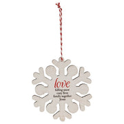 Believe - Joy - Love Snowflake Ornament  (3 Count Assortment)