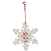 Believe - Joy - Love Snowflake Ornament  (3 Count Assortment)