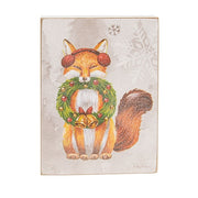 Warm Winter Woodland Fox or Raccoon Box Sign  (2 Count Assortment)