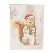 Warm Winter Woodland Bunny or Squirrel Box Sign  (2 Count Assortment)
