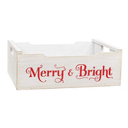 Most Wonderful Time of the Year Wooden Crates with Handles  (Set of 3)