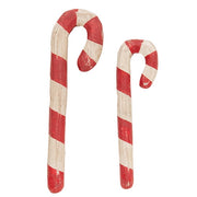 Carved Look Resin Antiqued Candy Canes - 5.75" & 4.5"H (Set of 2)